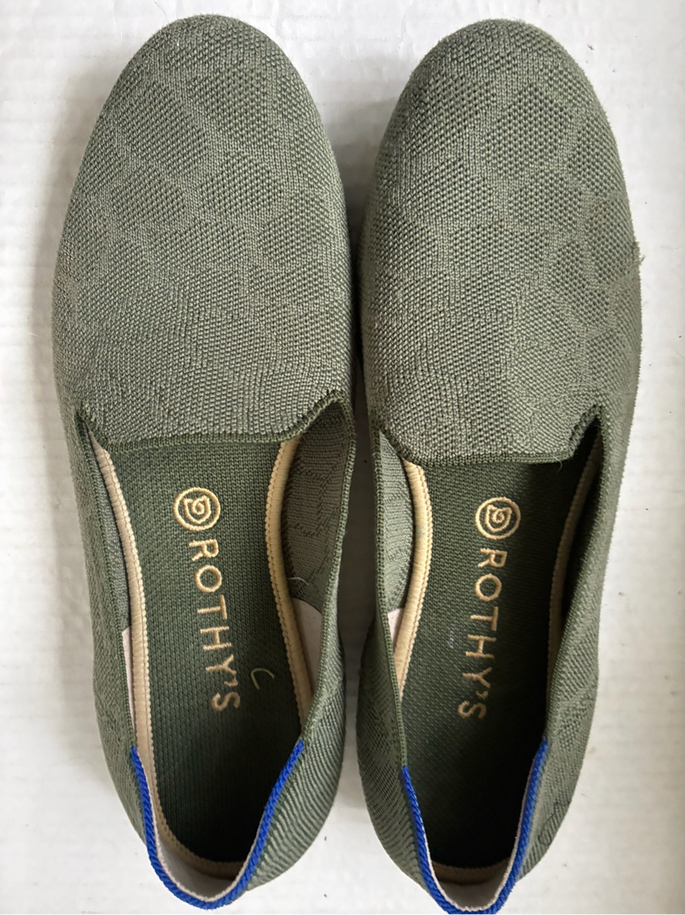 Rothy's The Loafer Safari Green Slip On Women's Size 11